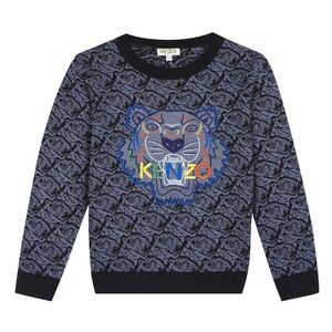 Kenzo Kids CLASSIC TIGER LOGO JACQUARD SWEATER size 14
